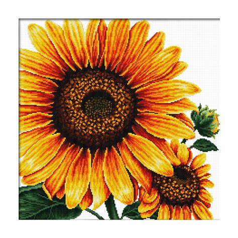 No Count Cross Stitch Kit Sunflower 40x40cm