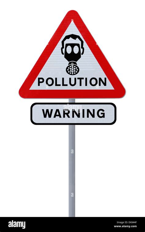 Pollution Warning Sign Stock Photo - Alamy