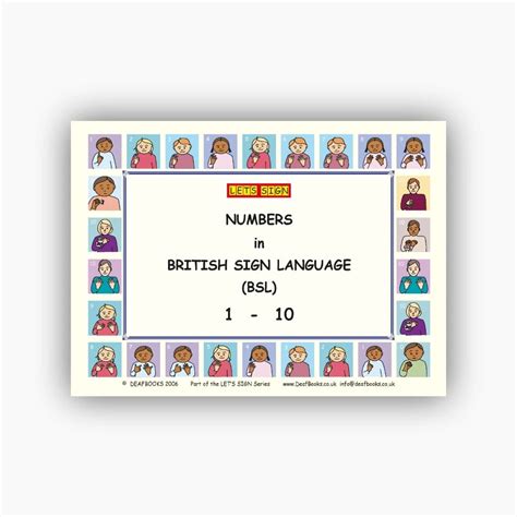 Let's Sign BSL - Numbers 1 to 10 (PDF) - DeafBooks