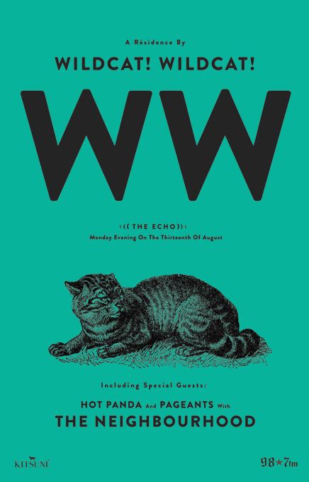 Wildcat! Wildcat! on Twitter | Wild cats, Gig posters, Free shows