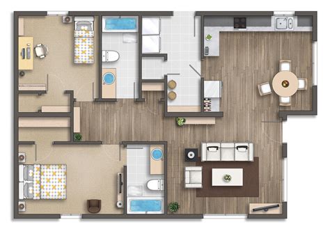 Floor plan rendering by TALENS3D on DeviantArt