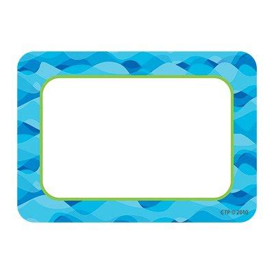 CTP4511 Waves of Blue Name Tags – Froggy Pond Teacher Solutions