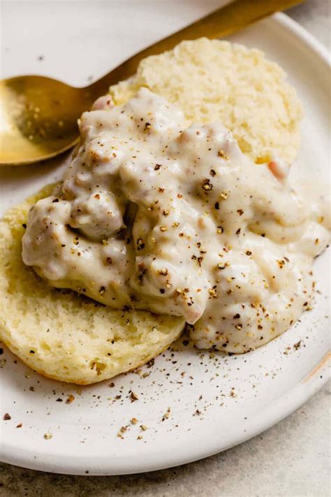 Southern-Style Biscuits and Gravy - Brown Eyed Baker