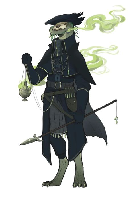 [OC] [Art] Emerald Dragonborn Way of Mercy Monk, Doctor Antioch : DnD ...