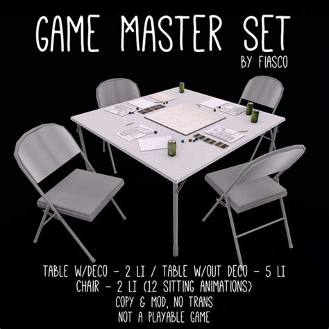 Second Life Marketplace - Fiasco - Game Master Set