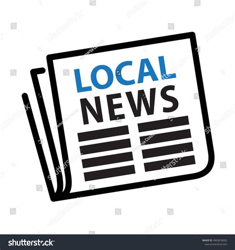 Local News Newspaper Icon Vector Illustration Stock Vector (Royalty ...