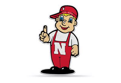 NEW! NEBRASKA HUSKERS PREMIUM MASCOT PENNANT HERBIE SHAPE CUT LICENSED ...