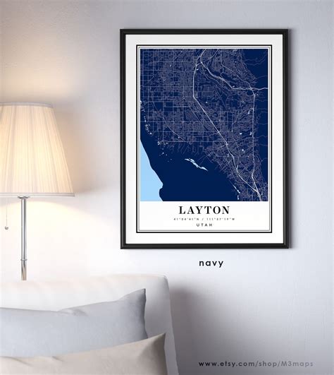 Layton Utah Map Layton UT Map Layton City Map Layton Print | Etsy