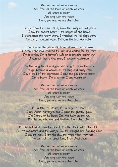 I Am We Are You Are Australian Lyrics - LyricsWalls