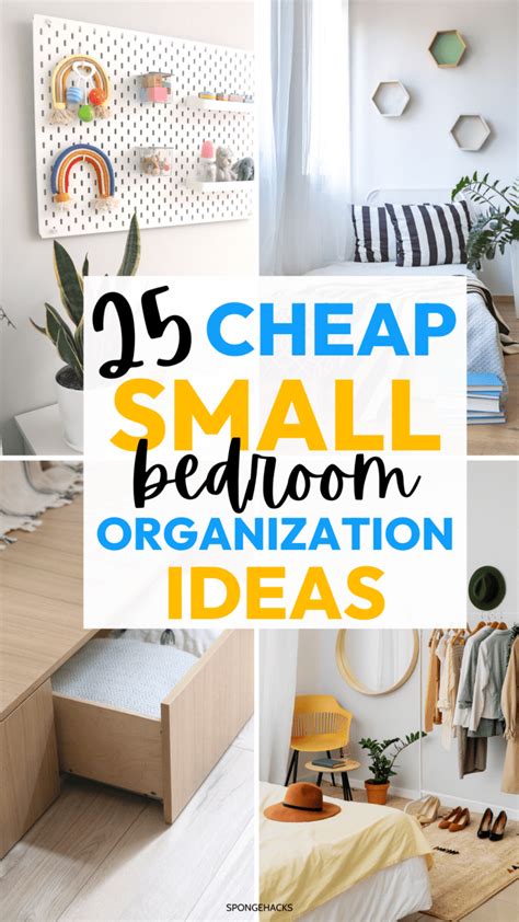 25 Highly Inexpensive Small Bedroom Organization Ideas - Sponge Hacks