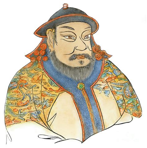 Kublai Khan, 1216-1294 Drawing by Granger