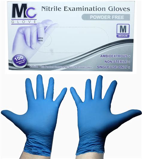 MC Powder-Free Nitrile Examination Gloves (100 PIECES, THICK, MEDIUM) | Lazada PH