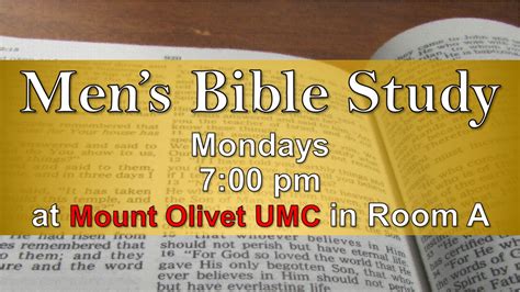 Men’s Bible Study – Mount Olivet UMC