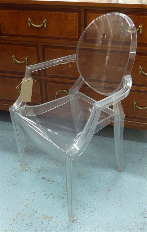 KARTELL LOUIS GHOST CHAIR, by Philippe Starck, 54cm W.