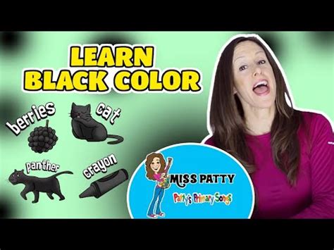 Colors Song for Children | Black Color of the Day by Pattys Primary Songs | Sign Language - YouTube