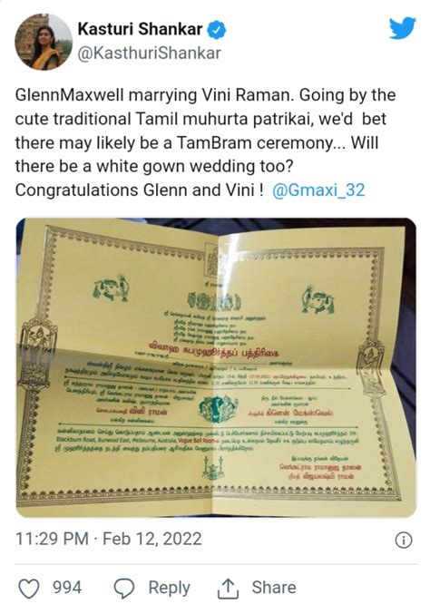 Glenn Maxwell set to tie the knot with Indian fiance, photo of wedding invitation goes viral ...