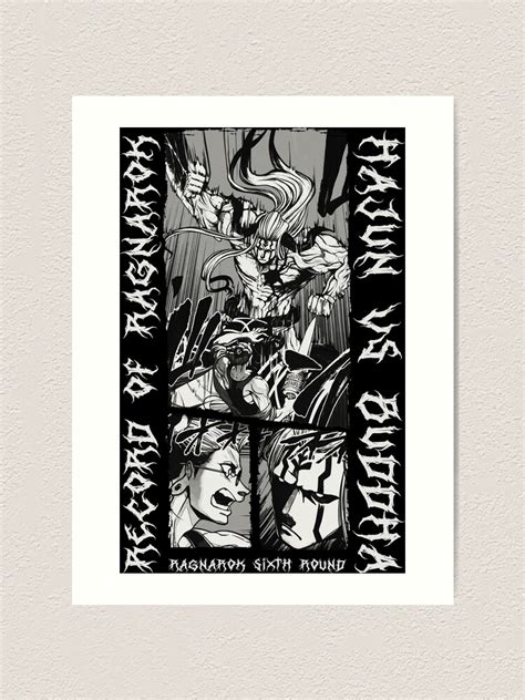 "Buddha vs Hajun - RECORD RAGNAROK - SHUUMATSU VALKYRIE Manga Design V3" Art Print for Sale by ...