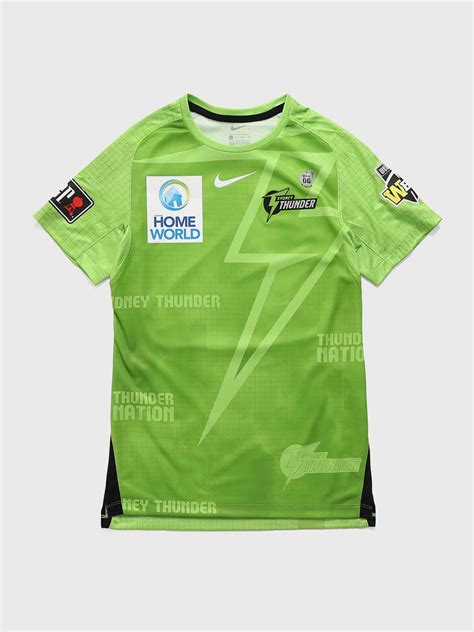 Shop Sydney Thunder Green Cricket Jersey Shirt Cheap Soccer Jerseys for sale | GoGoalShop