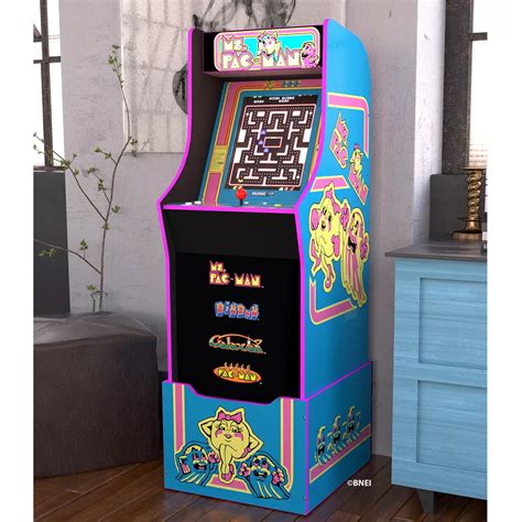 Arcade 1up Ms. Pac-man Arcade With Lighted Marquee And Riser | Handheld ...