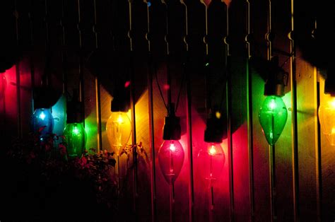 Giant Christmas Tree Lights Free Stock Photo - Public Domain Pictures