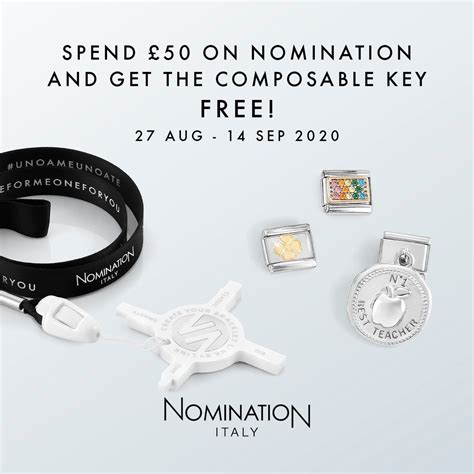 NOMINATION promotion starts today! Spend £50 or more on NOMINATION and we'll give you a Charm ...