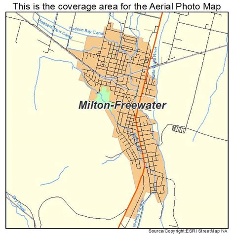 Aerial Photography Map of Milton Freewater, OR Oregon