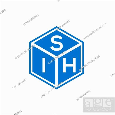 SIH letter logo design on black background. SIH creative initials ...