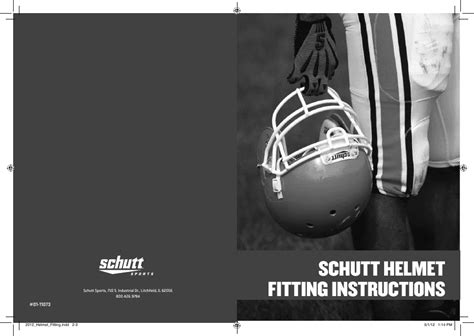 Football Helmet Size Chart - Schutt Sports Download Printable PDF ...