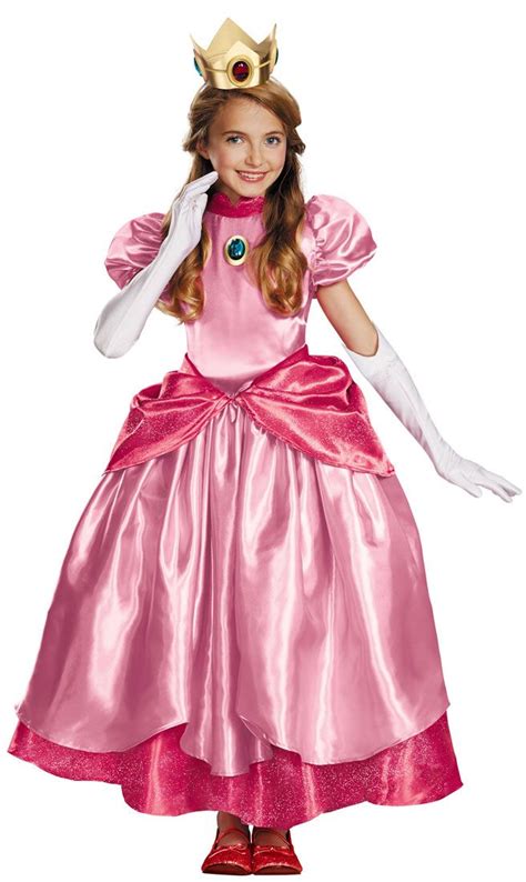 Prestige Princess Peach Girls Costume | Costume Craze | Princess peach costume, Peach costume ...