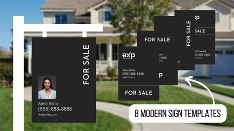 Real Estate Yard Sign Modern for Sale Sign Property Sign Listing Sign Template Canva Template ...