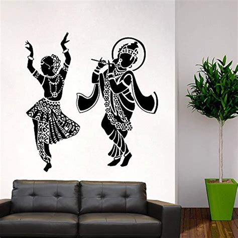 WallMantra Radha Krishna Dancing Wall Decal Sticker Premium Quality ...