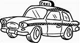 Taxi Coloring Page sketch template