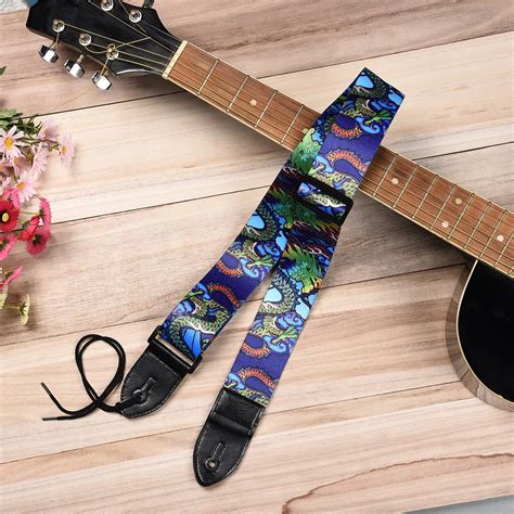 High Quality Hot Sale Guitar Straps Personalized Printing Dragon Pattern for Guitar Bass ...