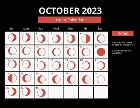 Lunar Calendar October 2023 - Get Calendar 2023 Update