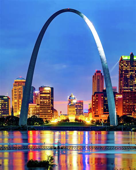 Gateway Arch And City Skyline Of Saint Louis Missouri Photograph by Gregory Ballos - Fine Art ...