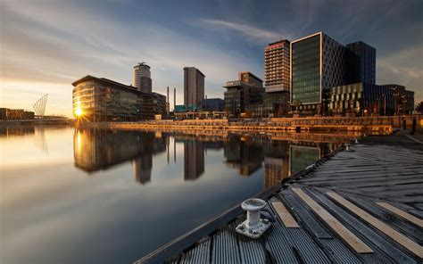 Early Morning On A City Harbor Waterfront wallpaper | travel and world | Wallpaper Better