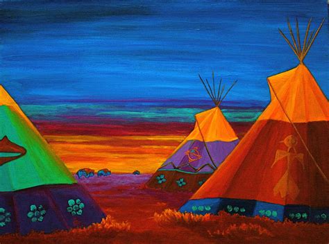 Tipi Painting at PaintingValley.com | Explore collection of Tipi Painting