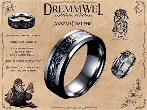 Anneau Draupnir Black and Steel - Etsy