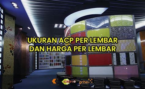 Ukuran ACP Per Lembar Dan Harga Per Lembar