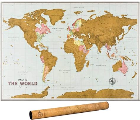 Scratch Off Map of The World (Premium Edition) - Vivid Maps