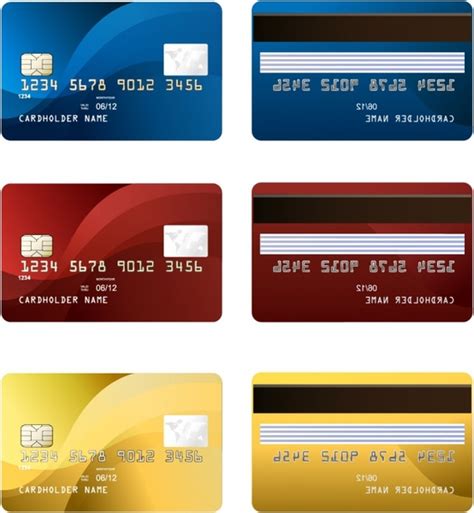 Credit Card Template Vector at Vectorified.com | Collection of Credit ...