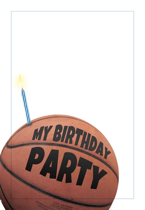 Basketball - Free Printable Birthday Invitation Template | Gre ...