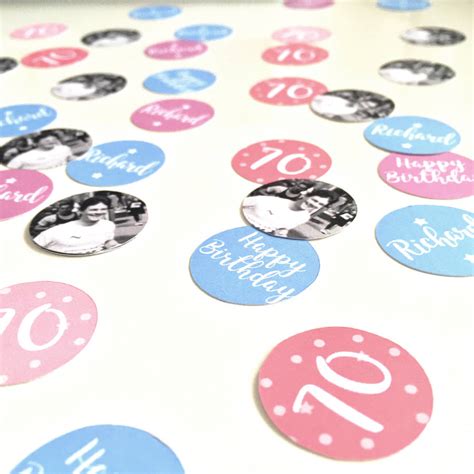 Personalised Photo 'Happy Birthday' Table Confetti By PopBox Party | notonthehighstreet.com