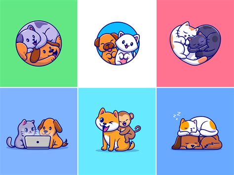 Animal friends🐶🐱 by catalyst on Dribbble