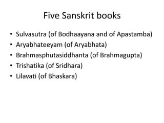 History of Mathematics in India | PPT