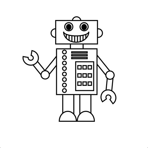 Free Printable Robot Coloring Pages For Kids