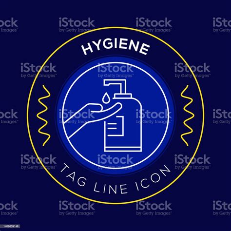 Hygiene Circle Badge Modern Logo Vector Icon Design Line Style Stock Illustration - Download ...