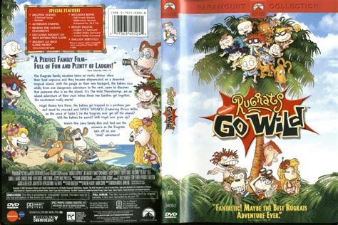 Rugrats Go Wild (2003) R1 - Cartoon DVD - CD Label, DVD Cover, Front Cover