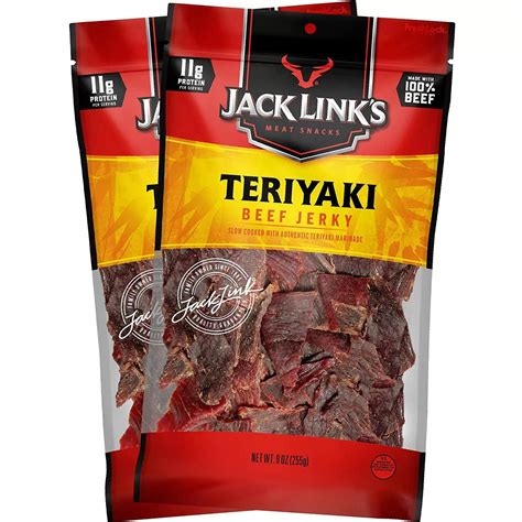 Bags of Jack Links Teriyaki Beef Jerky Deals