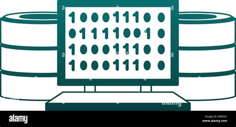 Computer binary code vector illustration graphic design Stock Vector ...